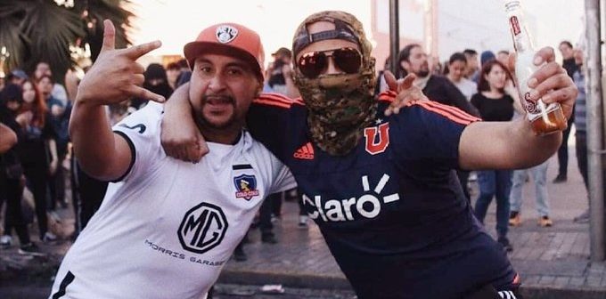 QUÉ HOMBRES: Hinchas de Colo-Colo y la U de Chile se ...